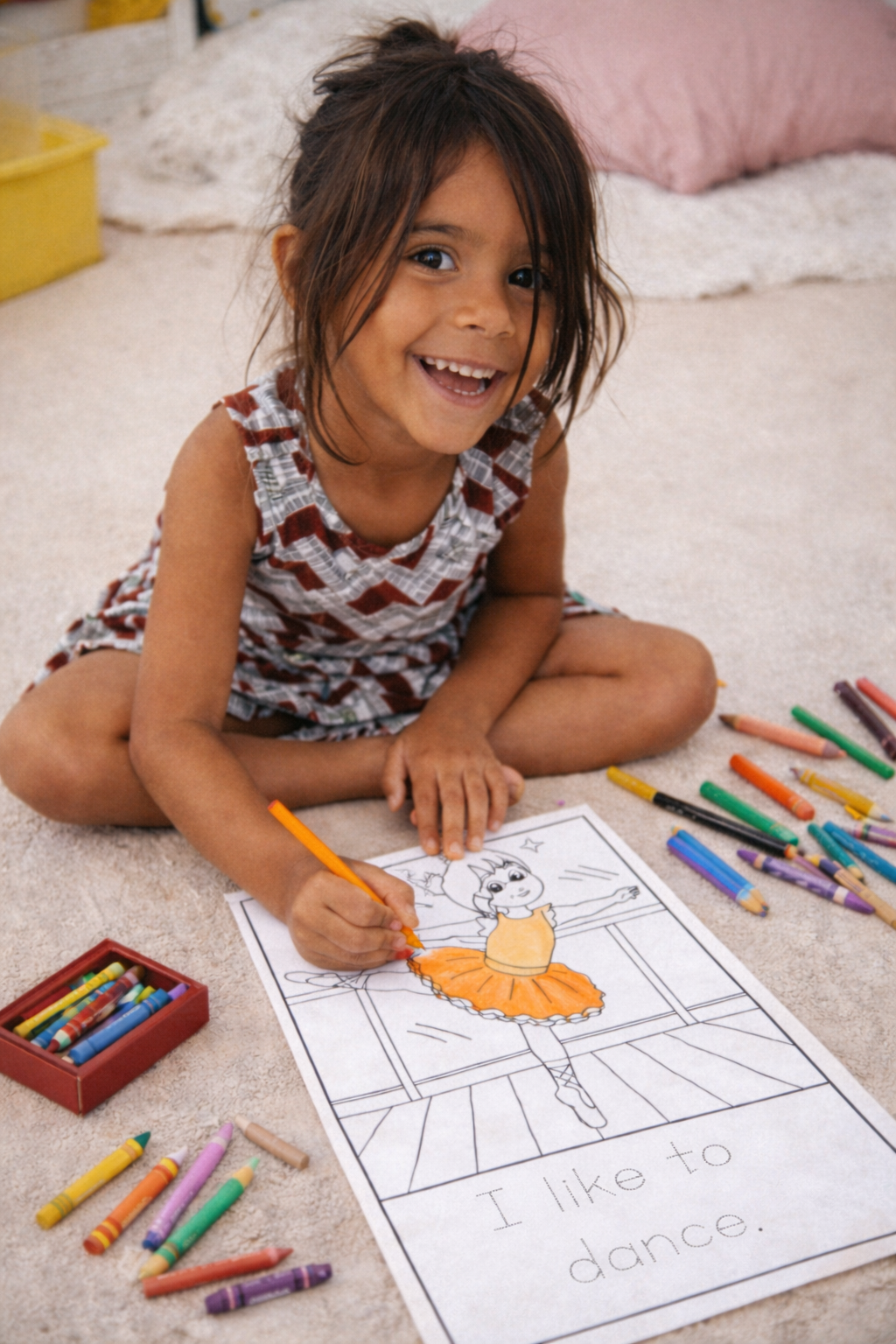 Coloring and Learning Verbs