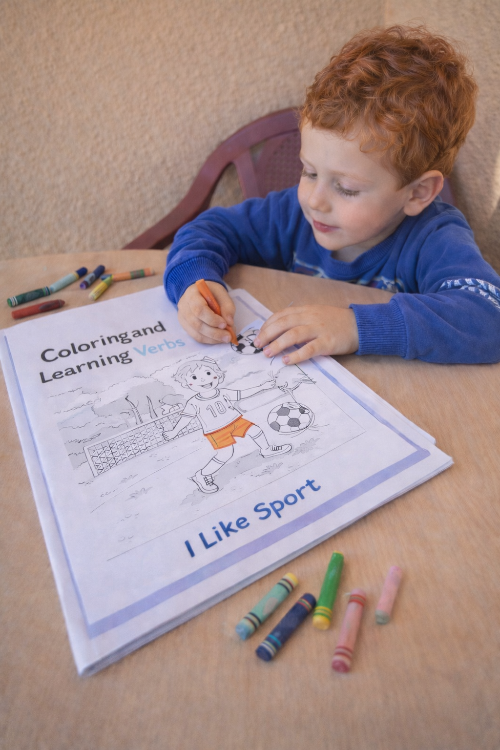 Coloring and Learning Verbs